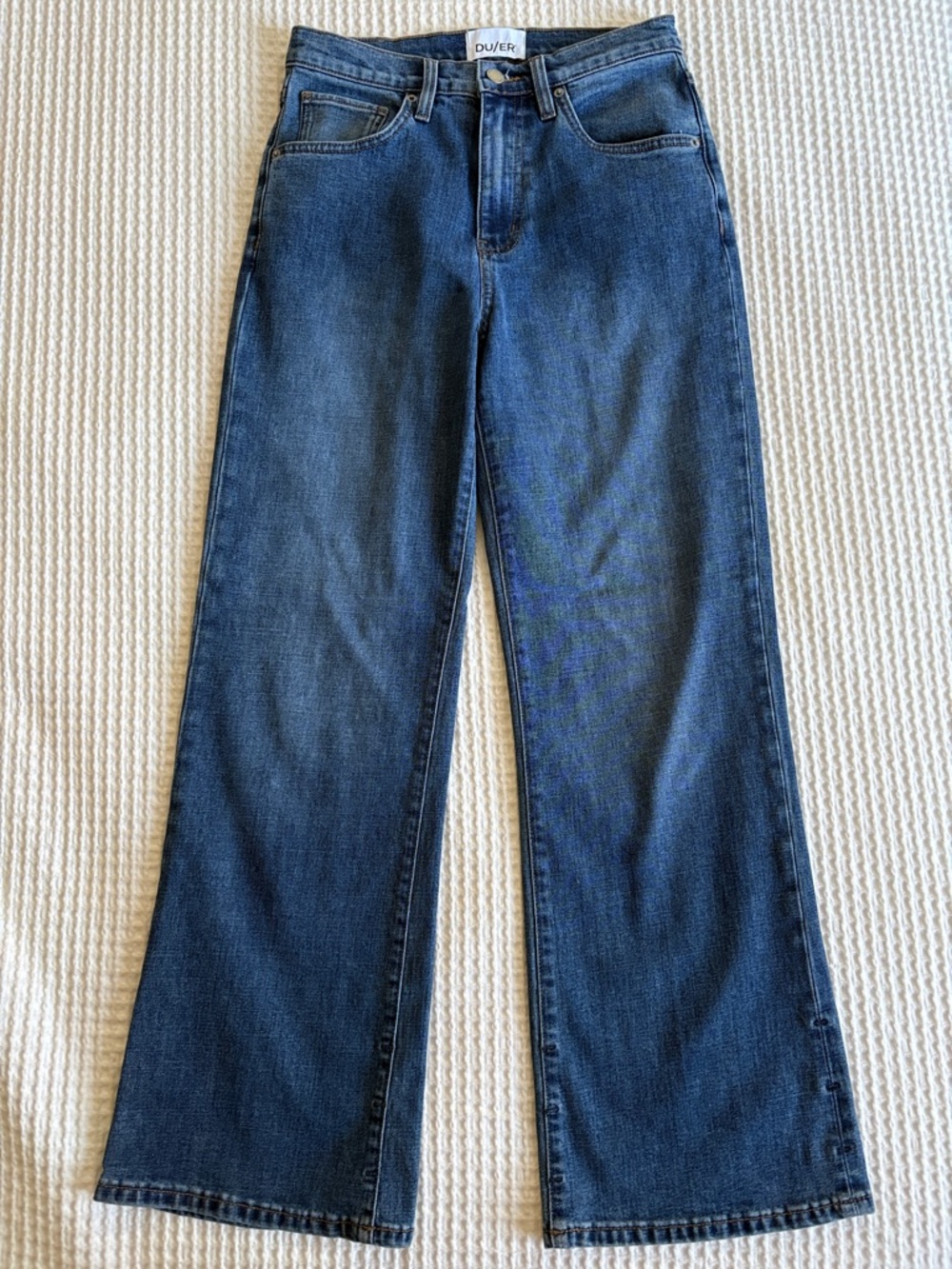 Women’s DU/ER Straight-Leg Jeans — Dark Blue